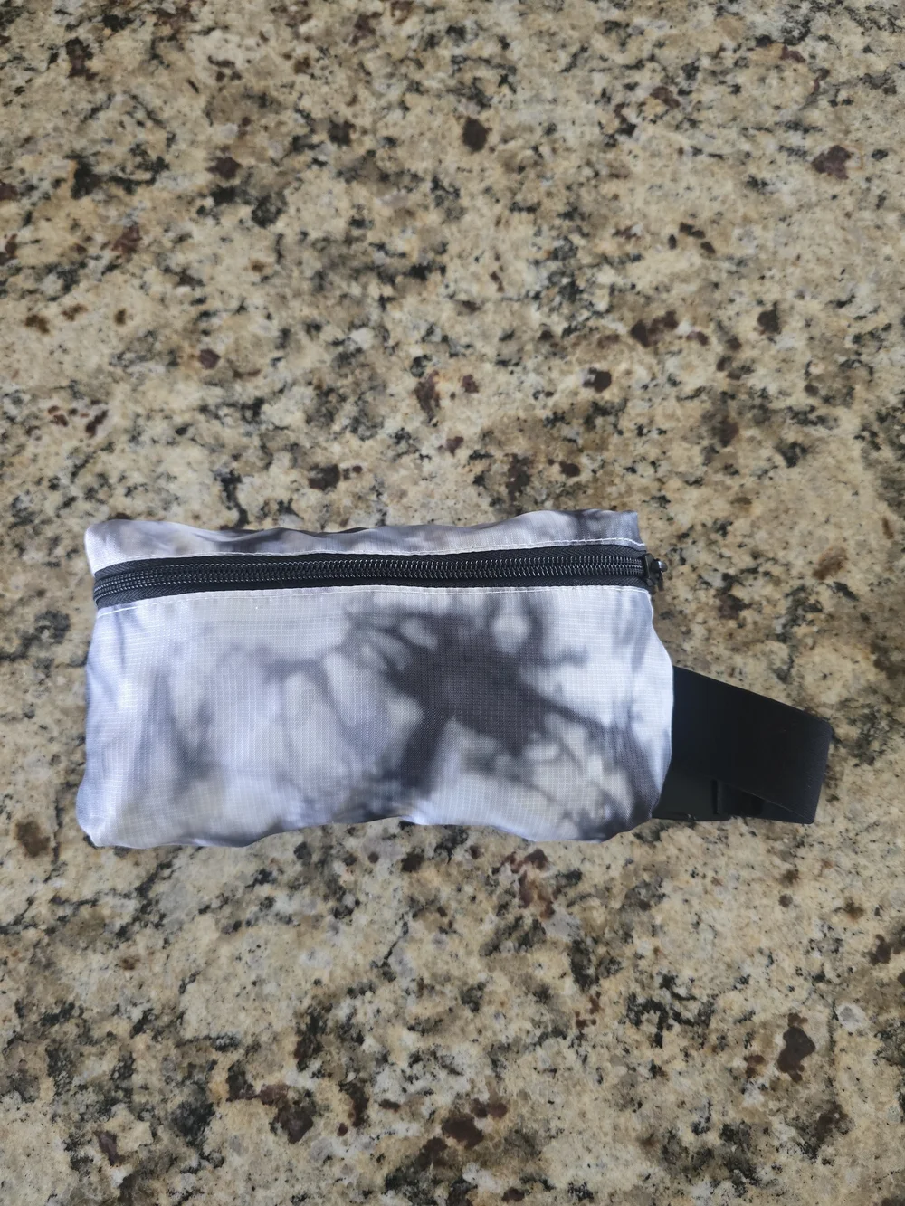 PINK Victoria's Secret Gray and White Tie-Dye Drawstring Backpack Or Fanny Pack